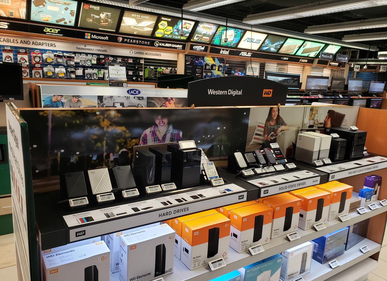 Western Digital Display at B&H Photo
