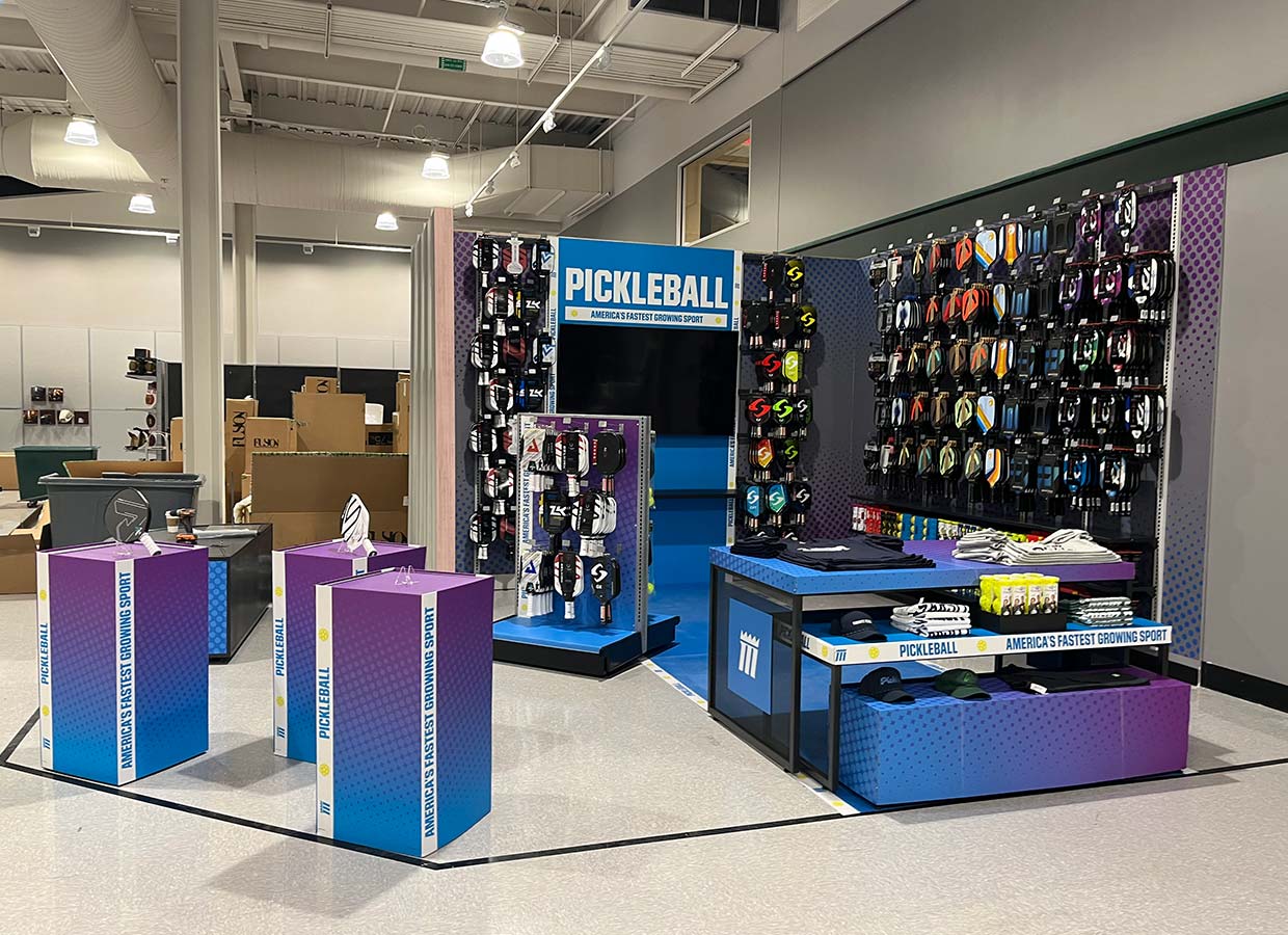Pickleball display at Dick's Sporting Goods